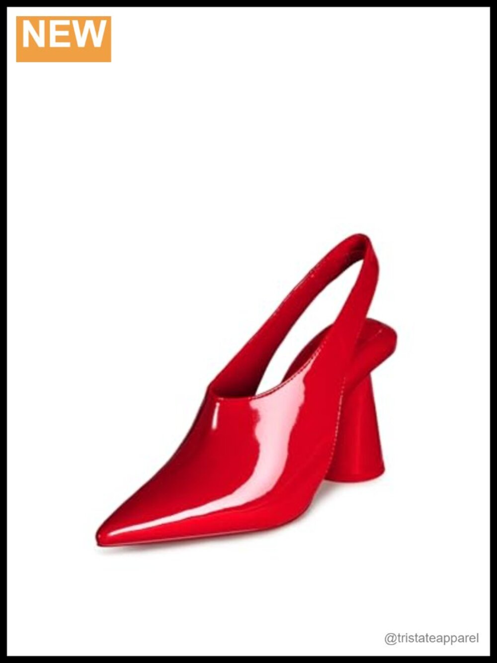 Vegan Leather High Heel Pumps Round Toe Pull-On Formal Party Shoes